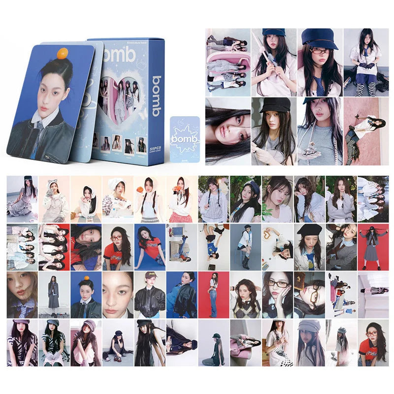 Cartões KPOP ILLIT 55 Unid. – Mini Álbum SUPER REAL ME, LOMO/Foto, Presente para Fãs