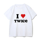 Camiseta TWICE Feminina – Kpop, Manga Curta, Estilo Harajuku Y2K