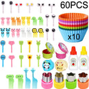 Kit Infantil para Lanche – Garfinhos Animais + Cortadores e Divisórias de Silicone