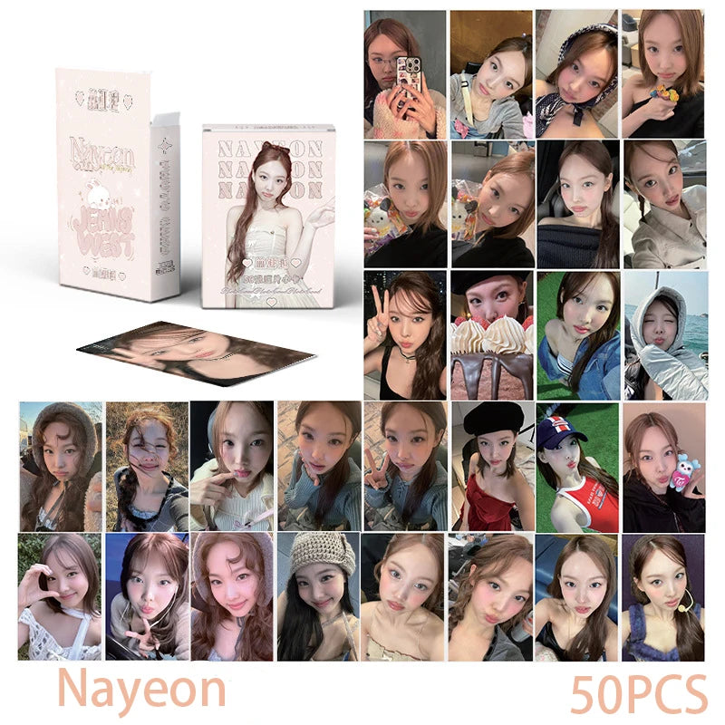 Cartões KPOP TWICE 50 Unid. – Mini Álbum Laser/LOMO, Presente para Fãs