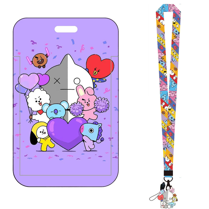 Porta Cartão BT21 Cooky & Shooky – Com Cordão e Estojo Decorativo