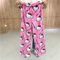 Pijama Hello Kitty 2024 – Calça Flanela Feminina Kawaii, Confortável e Casual