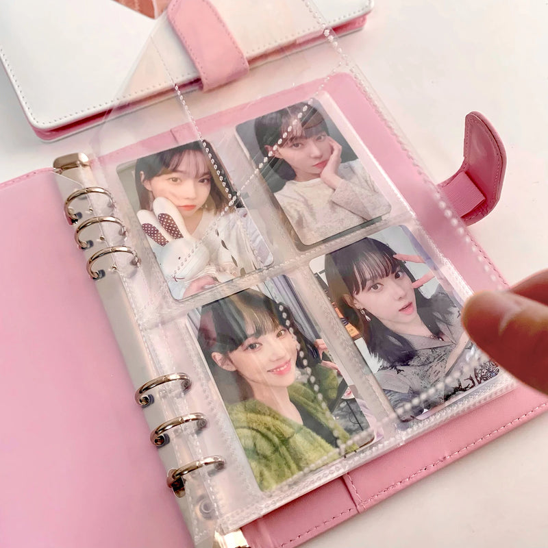 Álbum A5 de Couro PU – Colorido, Porta Photocards Kpop, Caderno e Estojo Escolar