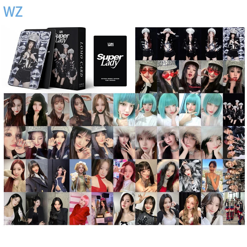 Cartões KPOP (55 Unid.) – (G)I-DLE Album Photo LOMO, Presente para Colecionadoras