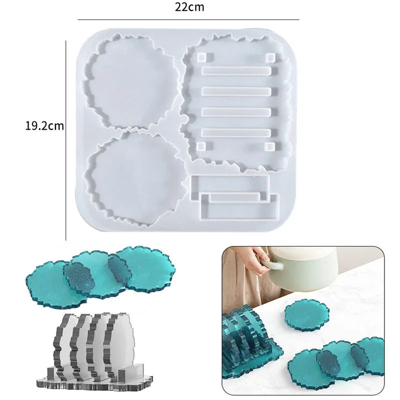 Molde de Silicone para Resina – Prato de Frutas 3 Camadas / Bandeja Decorativa
