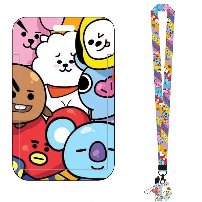 Porta Cartão BT21 Cooky & Shooky – Com Cordão e Estojo Decorativo