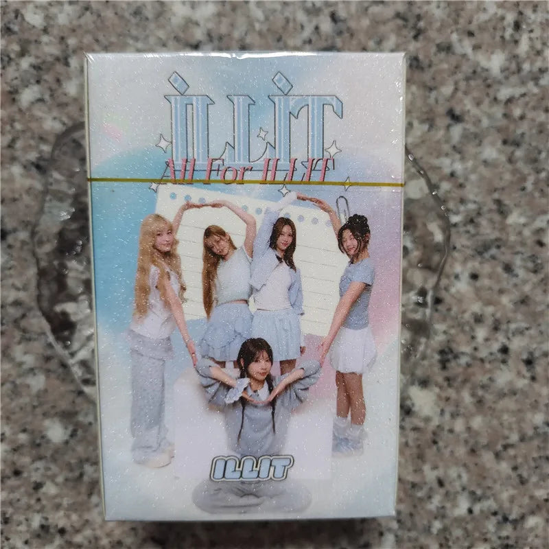 Cartões KPOP ILLIT 55 Unid. – Mini Álbum SUPER REAL ME, LOMO/Foto, Presente para Fãs