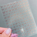 Decalques Kawaii Coreanos para Unhas, INS White & Black