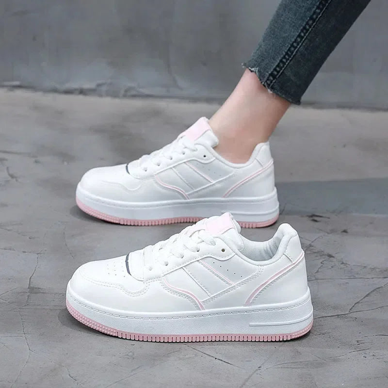 Tênis Feminino Branco Casual 2025 Leve e Confortável para Primavera/Outono