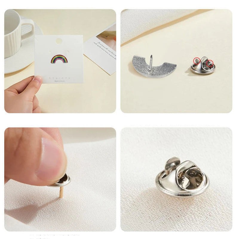 Pins de Esmalte Sortidos 10-100 Unid. – Plantas, Animais e Frutas para Mochila, Roupas e Chapéus
