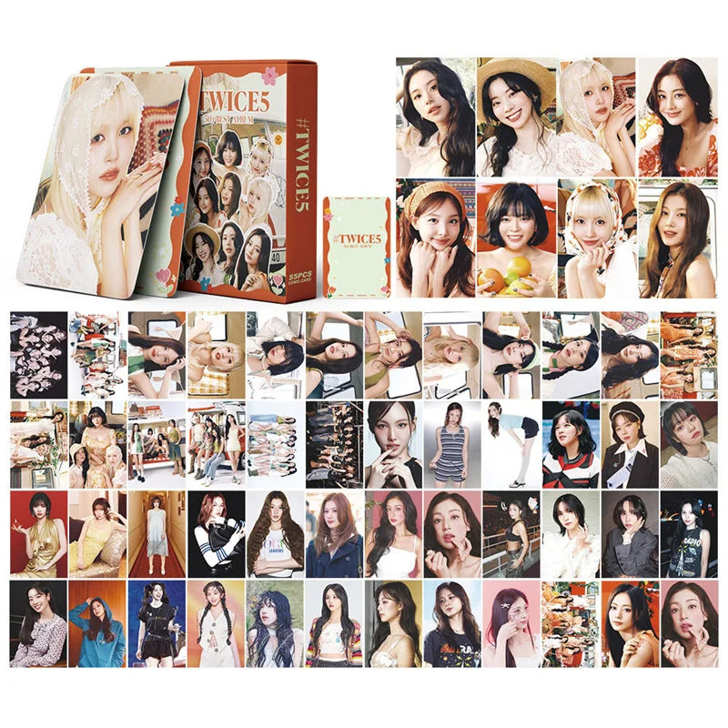 Cartões KPOP TWICE 50 Unid. – Mini Álbum Laser/LOMO, Presente para Fãs