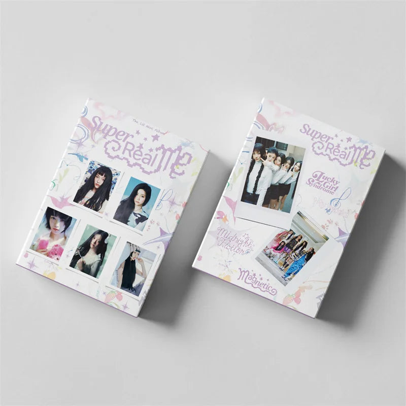 Cartões KPOP ILLIT 55 Unid. – Mini Álbum SUPER REAL ME, LOMO/Foto, Presente para Fãs